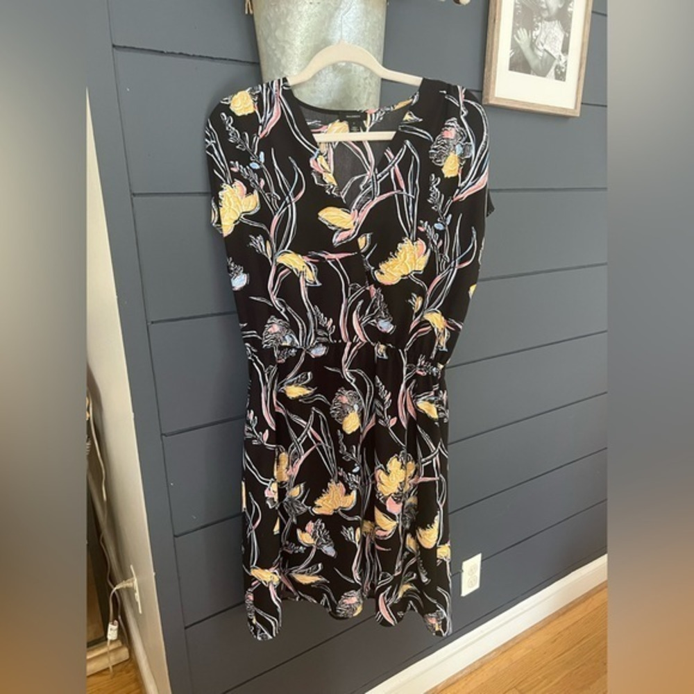 Halogen‎ Nordstrom Dress V-Neck L Black